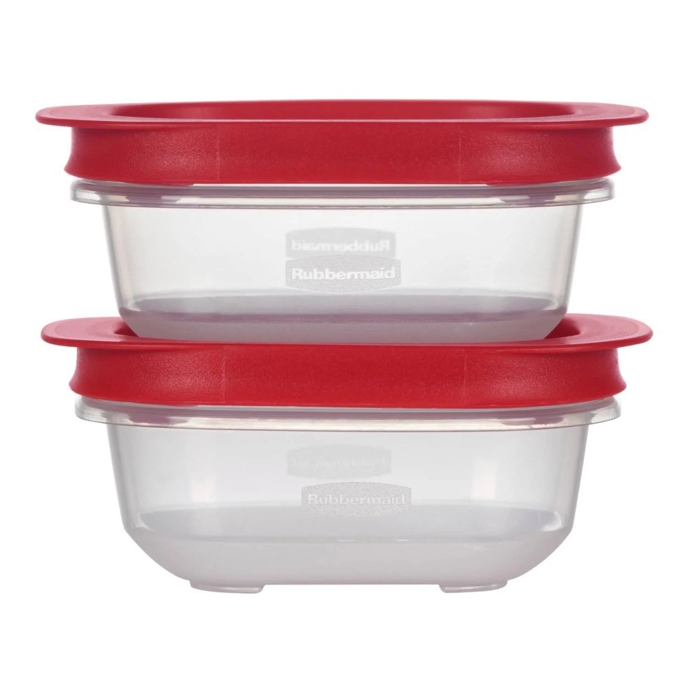 2-Pack 0.77-Cup EasyStore Rectangular Food Storage Containers with Lids for