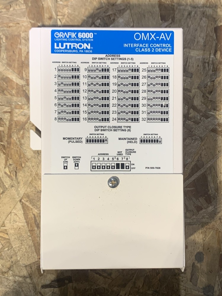 Lutron OMX-AV Audio/Visual Interface Control, Class 2, GRAFIK 6000