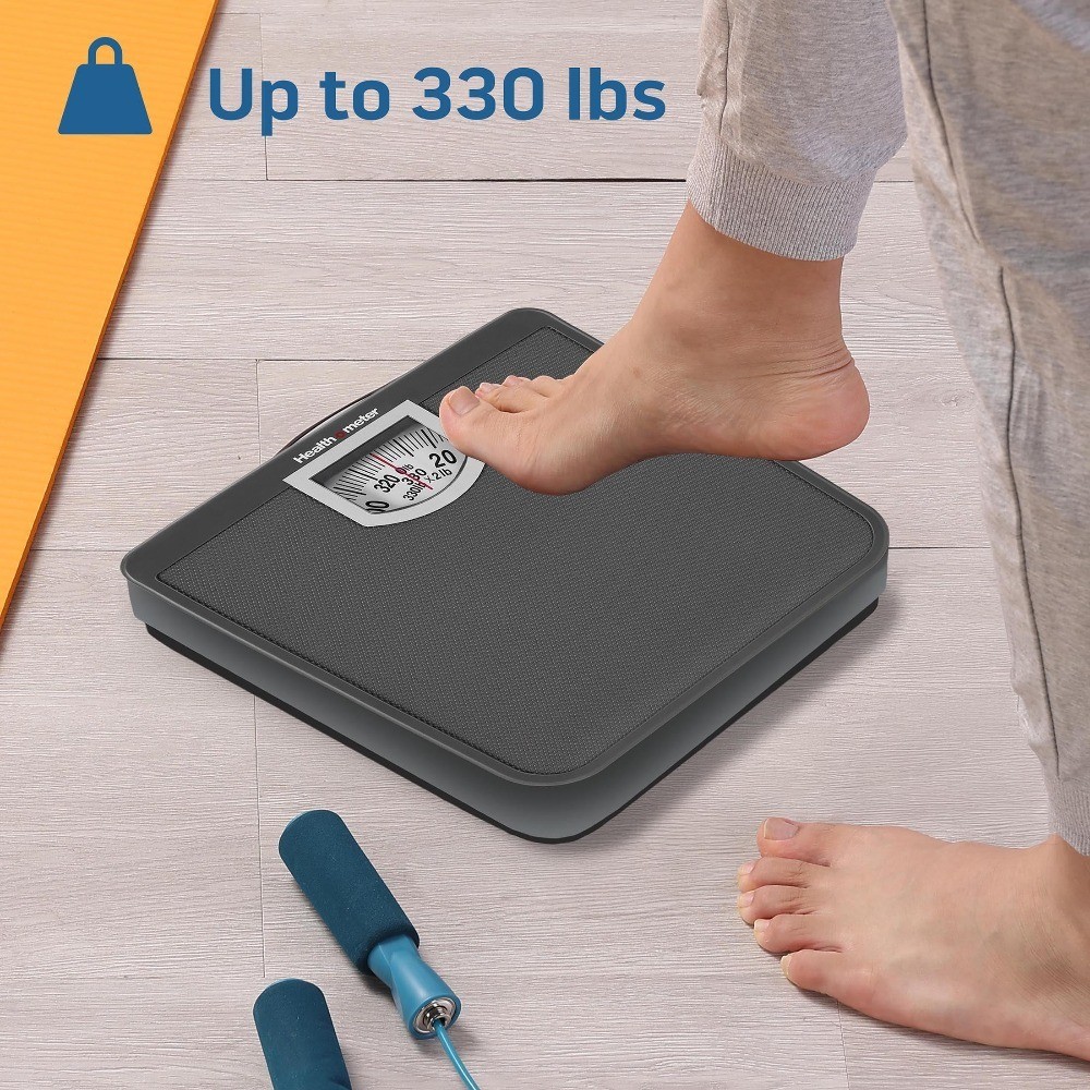 Compact Dial Bathroom Scale, 330 lb. Capacity, Sturdy Metal Platform