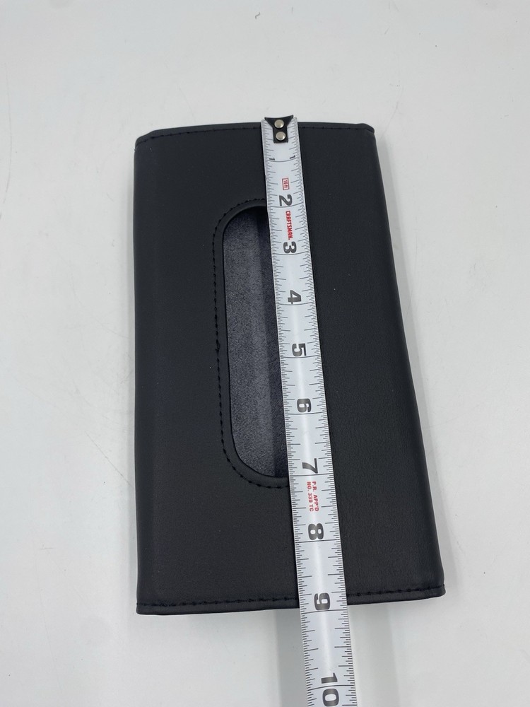 Black Leatherette Tissue Holder Auto Sun Visor Tissue Box Holder