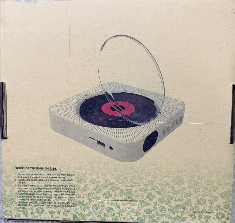 Wall Mountable CD player, NIB