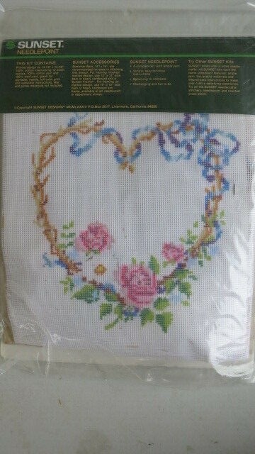 Sunset Needlepoint Kit 6792 Sentimental Keepsake NIP 1984