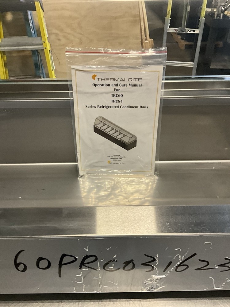 Preprite Prc60 5' Self Contained Refrigerated Condiment Rail