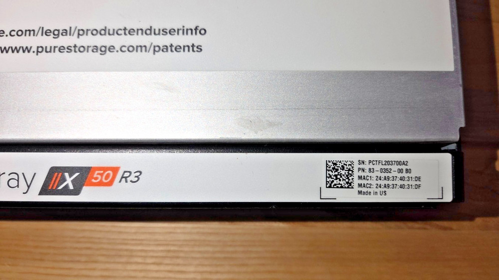 PureStorage Pure FlashArray X50 R3 83-0352-00