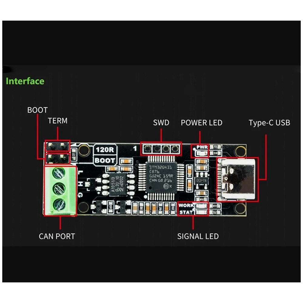 CANable V2.0 Pro CANbus Transceiver USB to Protocol Analyzer Adapter1258