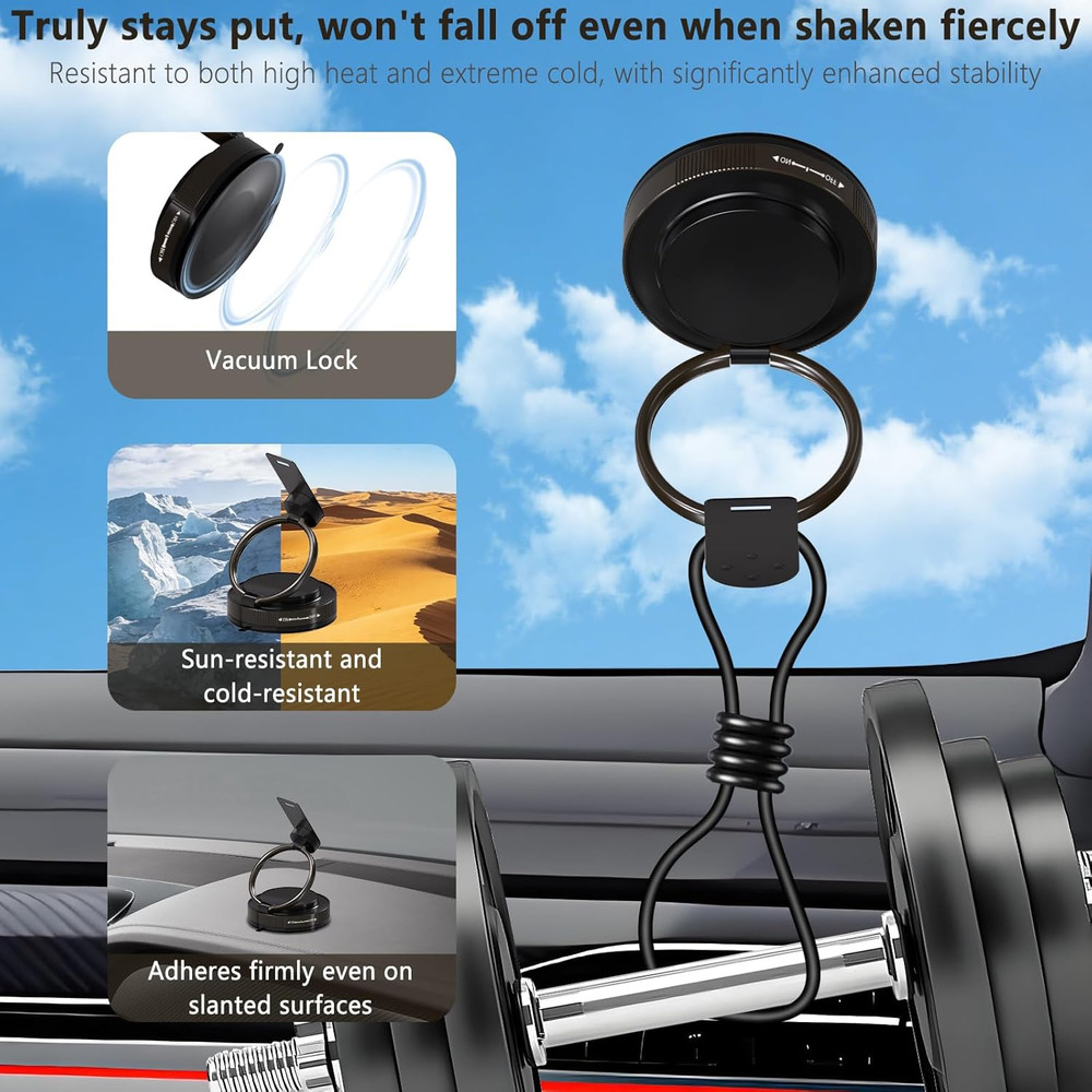 Radar Detector Mount，Super Strong Suction Cup Car Windshield Bracket，360° Adjust