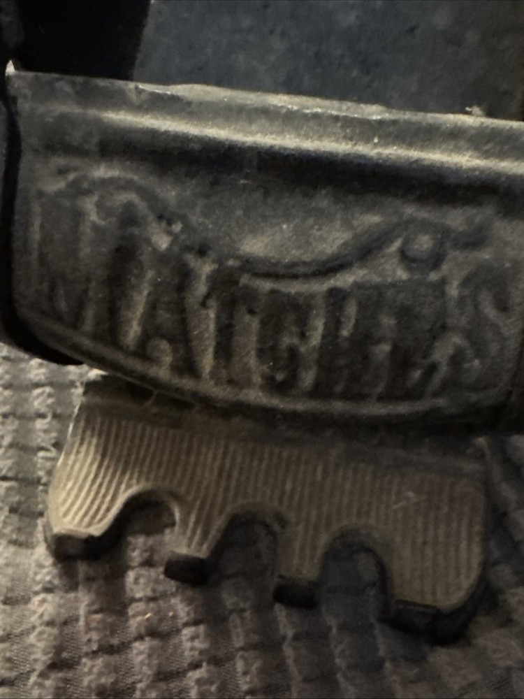 Unusual Cast Iron Match Safe-Mrchanical-1897 Patent