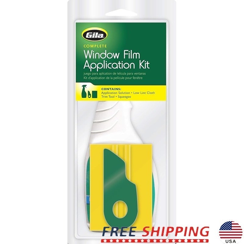 Window Film Installation Kit Spray Solution Trimming Tool Squeegee Cloth New
