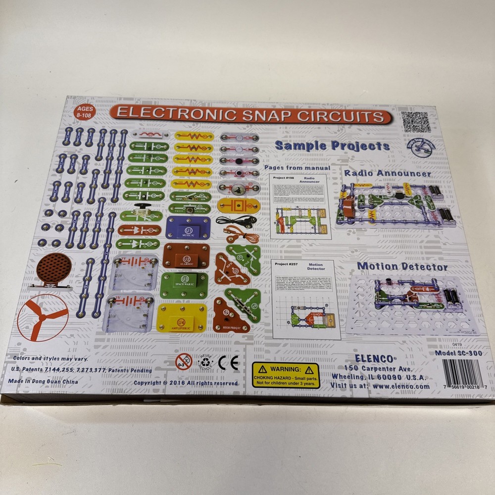 Elenco Electronic Snap Circuits Model SC-300 Project Kit Complete