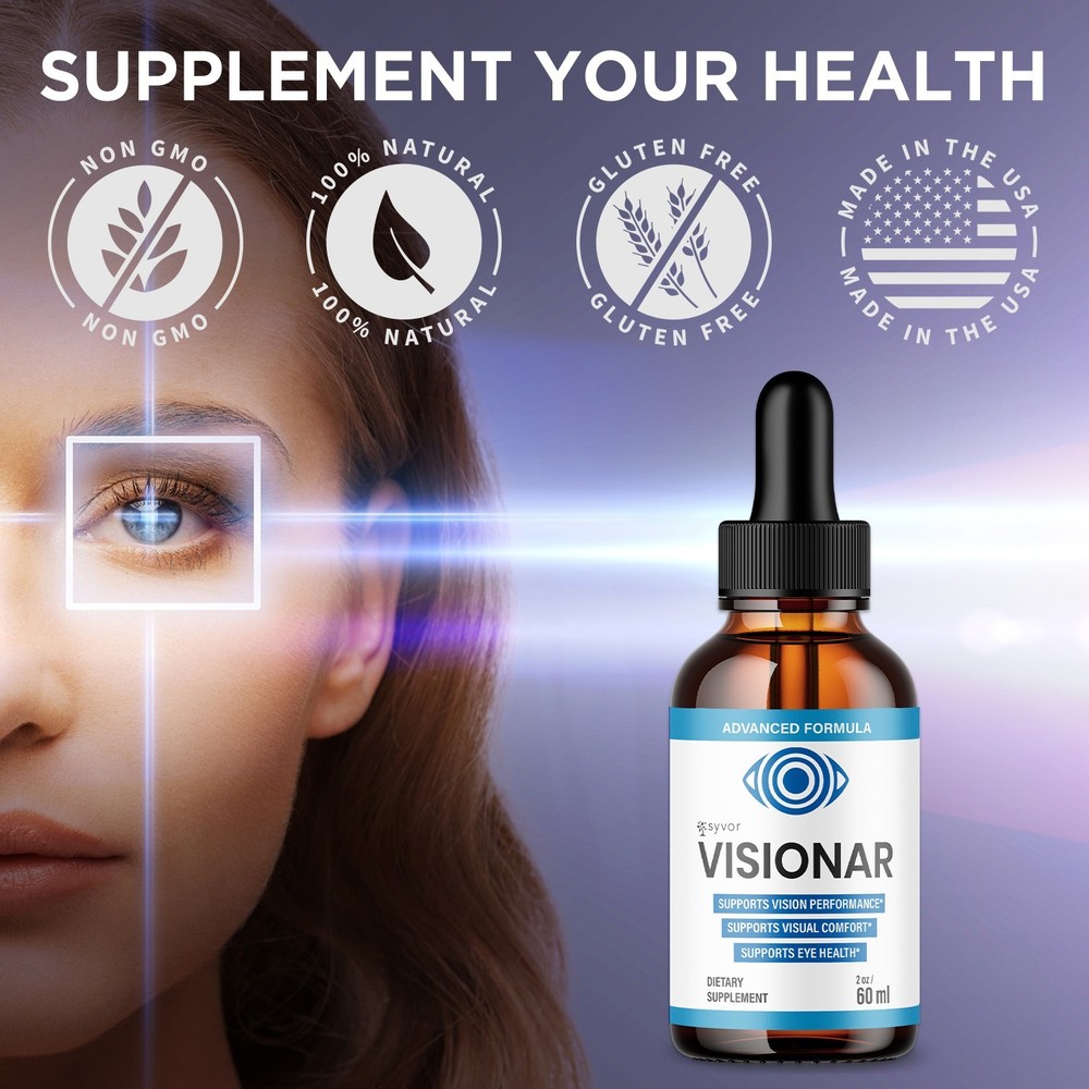 (2 Pack) Visionar Drops Enhance Vision, Support Healthy Eye Function 60 Servings