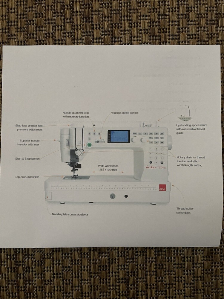 Elena eXcellence 720 Pro Computerized Sewing Machine