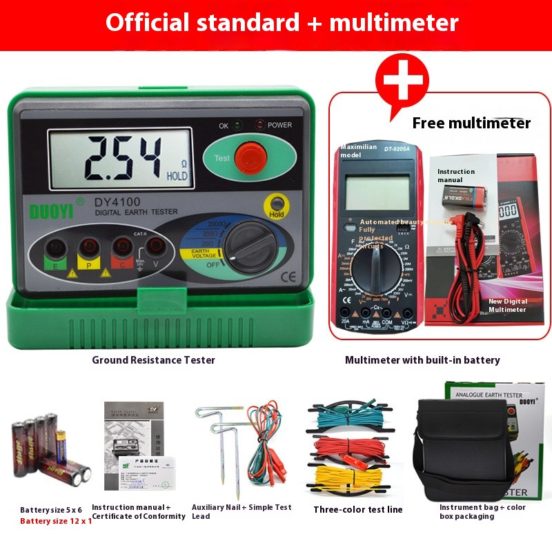 Ground Resistance TesterGround Resistance MeterGround Resistance Meter