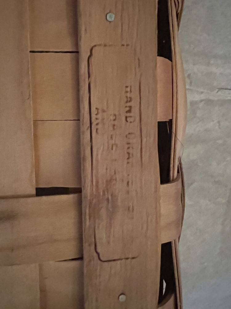 Hand Crafted Basket With Leather Handle 2001