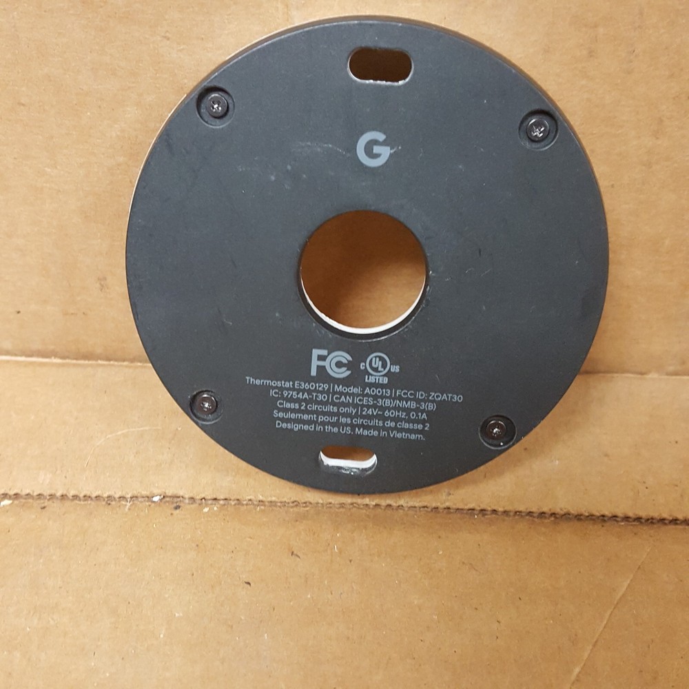 Google Nest Learning Thermostat Wire Base 3rd Generation A0013 - USED - Working