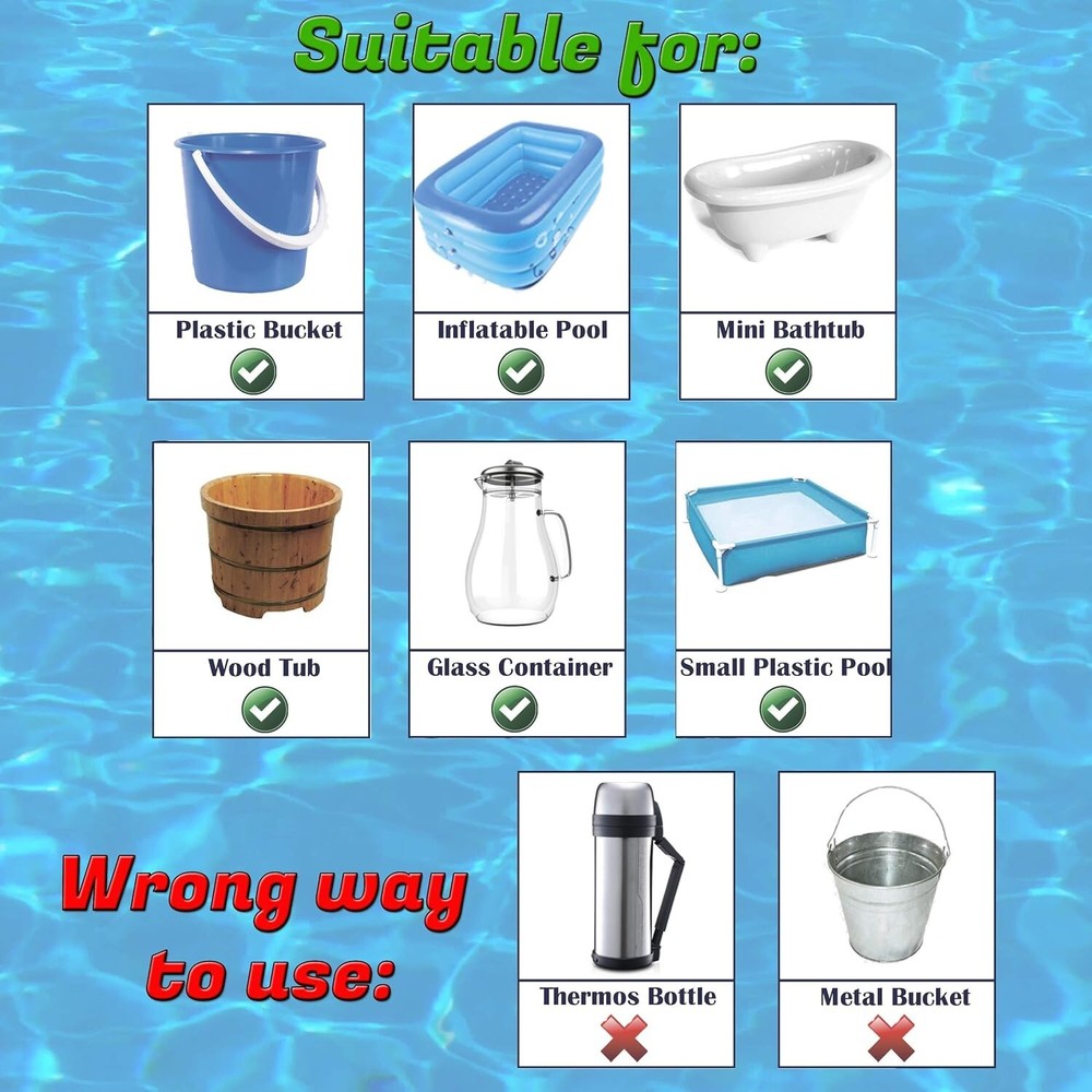 1000W 110V Portable Electric Immersion Water Heater Element Bucket Boiler A4