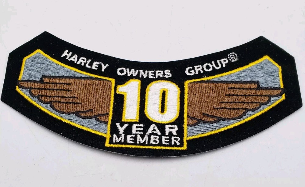 H.O.G. Harley Owners Group Patch 10 YEAR MEMBER HARLEY DAVIDSON HOG