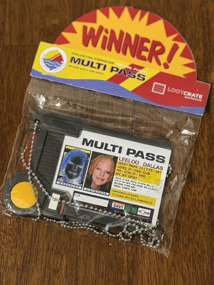 The Fifth Element “Multi Pass”Leeloo Prop Replica – Loot Crate Exclusive Sealed