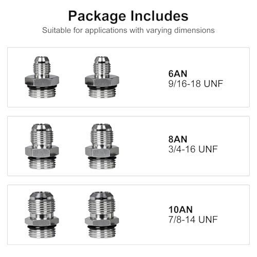 Inline Fuel Filter with 6AN 8AN 10AN Adapter&Bracket Clamp 30 Micron Silver