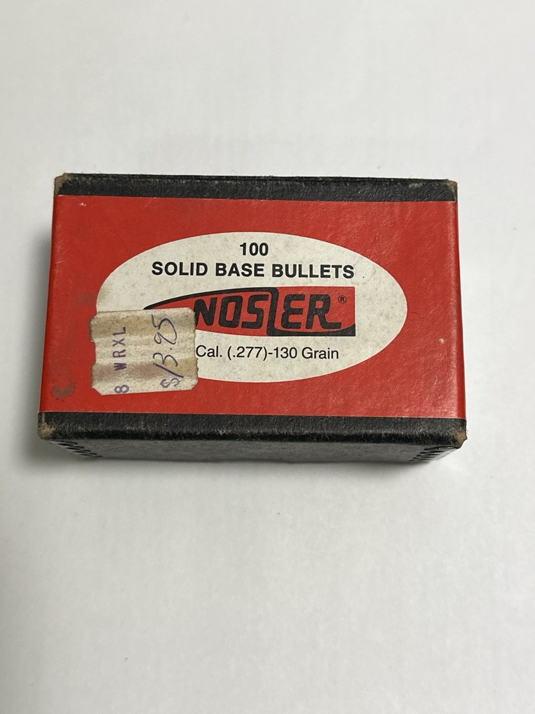 Nosler 270 Cal. (.277) 130 Grain Solid Base Bullet Box Empty