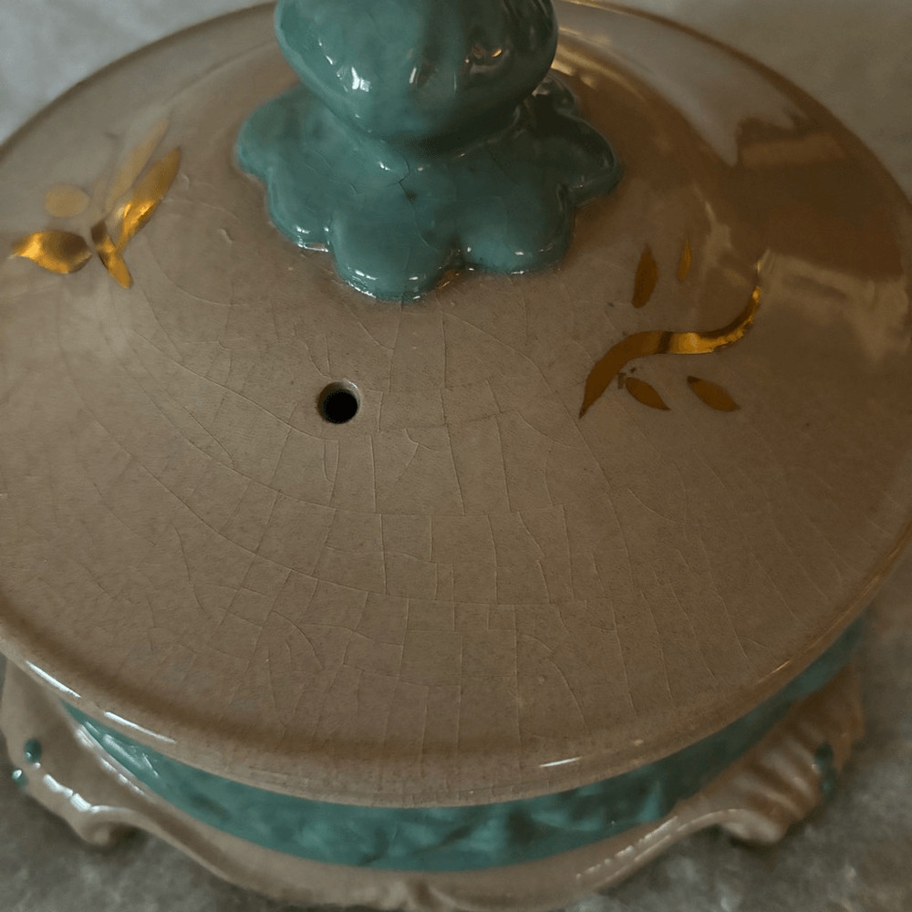 Vintage Covered Pottery Bowl
