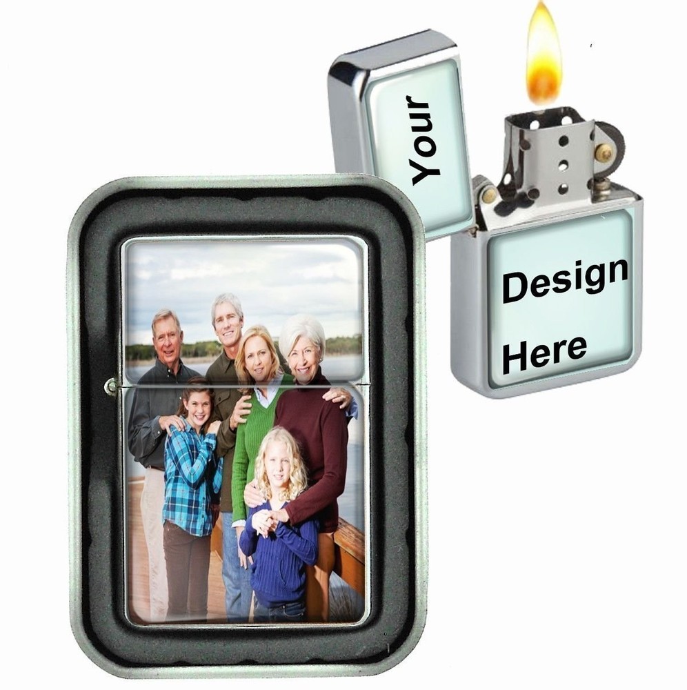 Retro Pattern Em1 Flip Top Oil Lighter Wind Resistant