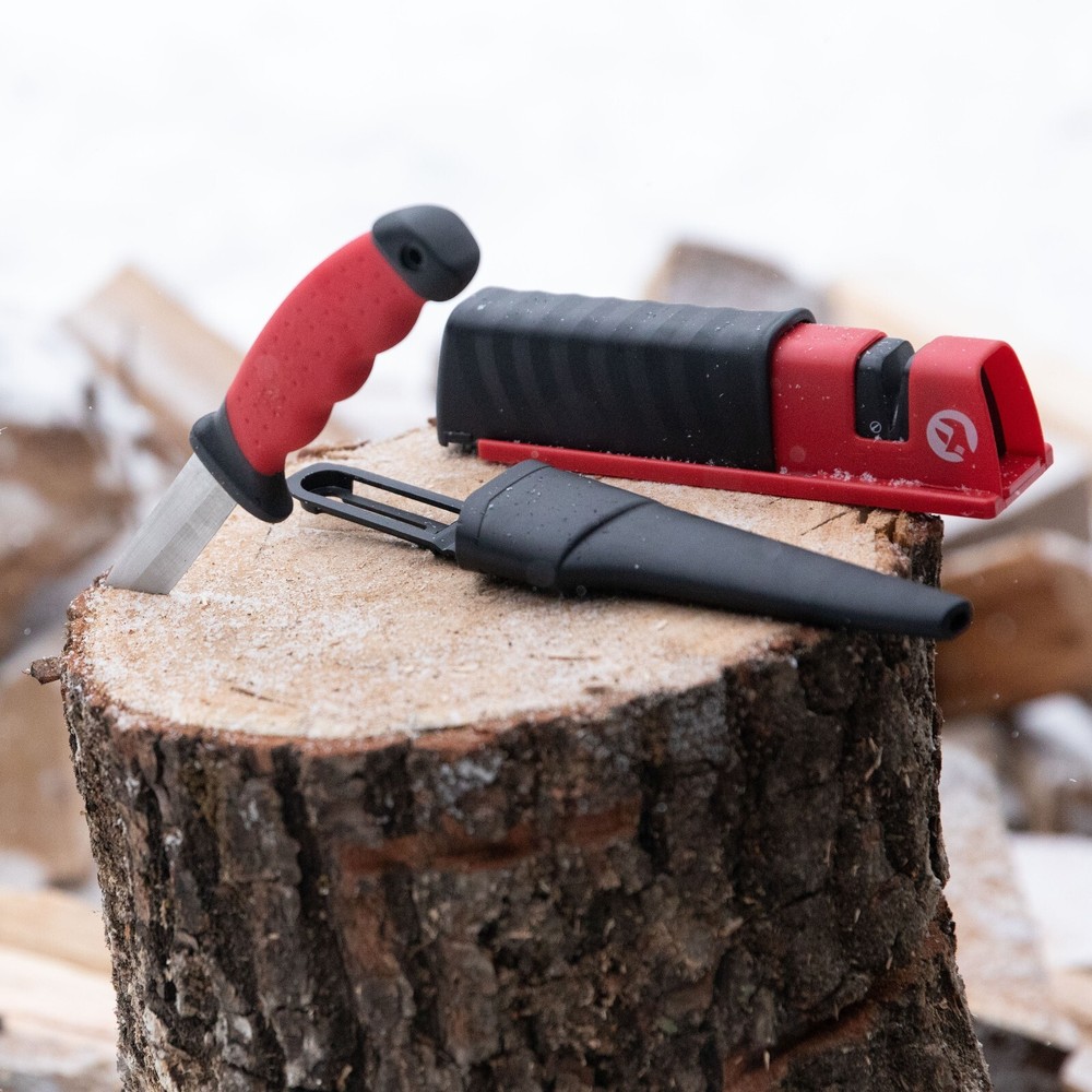 INTERTOOL Axe and Knife Sharpener with Ceramic Sharpening Stone HT08-0553