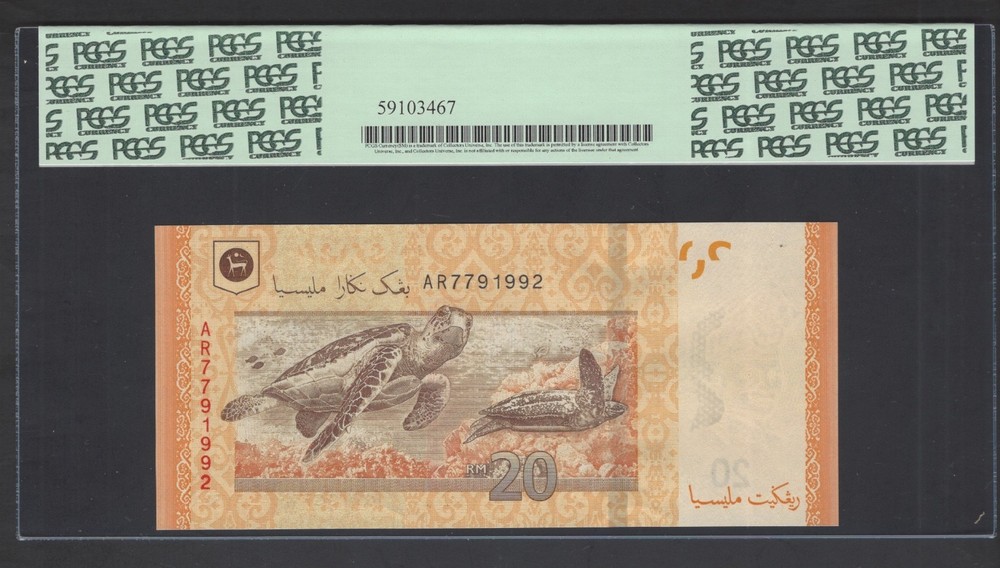 Malaysia 20 Ringgit ND (2012) P54 Uncirculated Graded 68