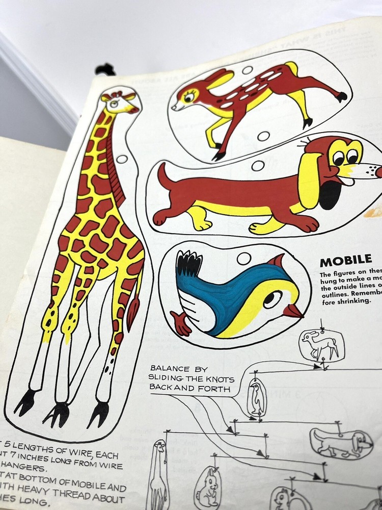 Vtg 1974 SHRINKY DINKS Refill Kit ONLY 5 Plastic SHEETS Left-Pattern Ideas Book