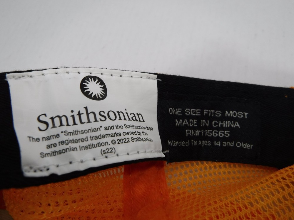 Smithsonian "Save The Bees" Orange / Tan Adjustable Back Strap Cap Hat Bioworld