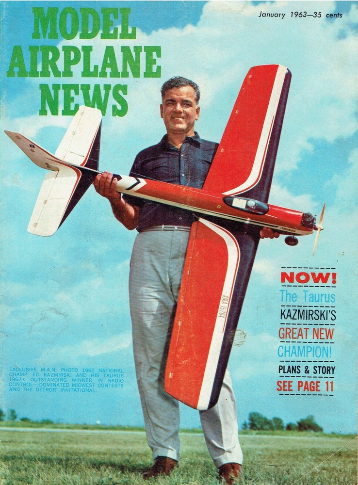 Model Airplane Plans (RC): TAURUS 70" Classic Pattern for .45 by Ed Kazmirski