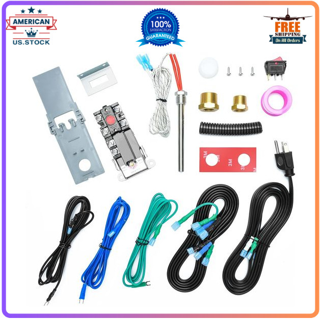 RV Electric Water Hybrid Heater Kits, Converts RV LP Gas Water Heater to 120V El