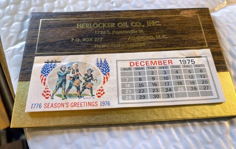 1976 Vintage desk calendrer