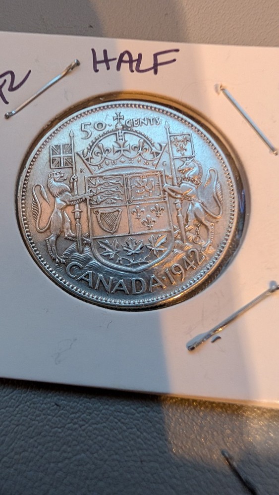1942  Canada Silver 50 Cent  High Grade (AA35)