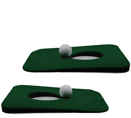 Indoor Golf Putting Mat Set with 2 Putt Mats and 2 Training Balls