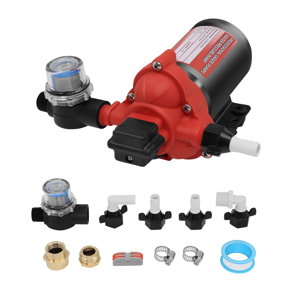 Water Pressure Diaphragm Pump Self-Priming Pump 45 PSI 4 GPM 115V For Boat RV