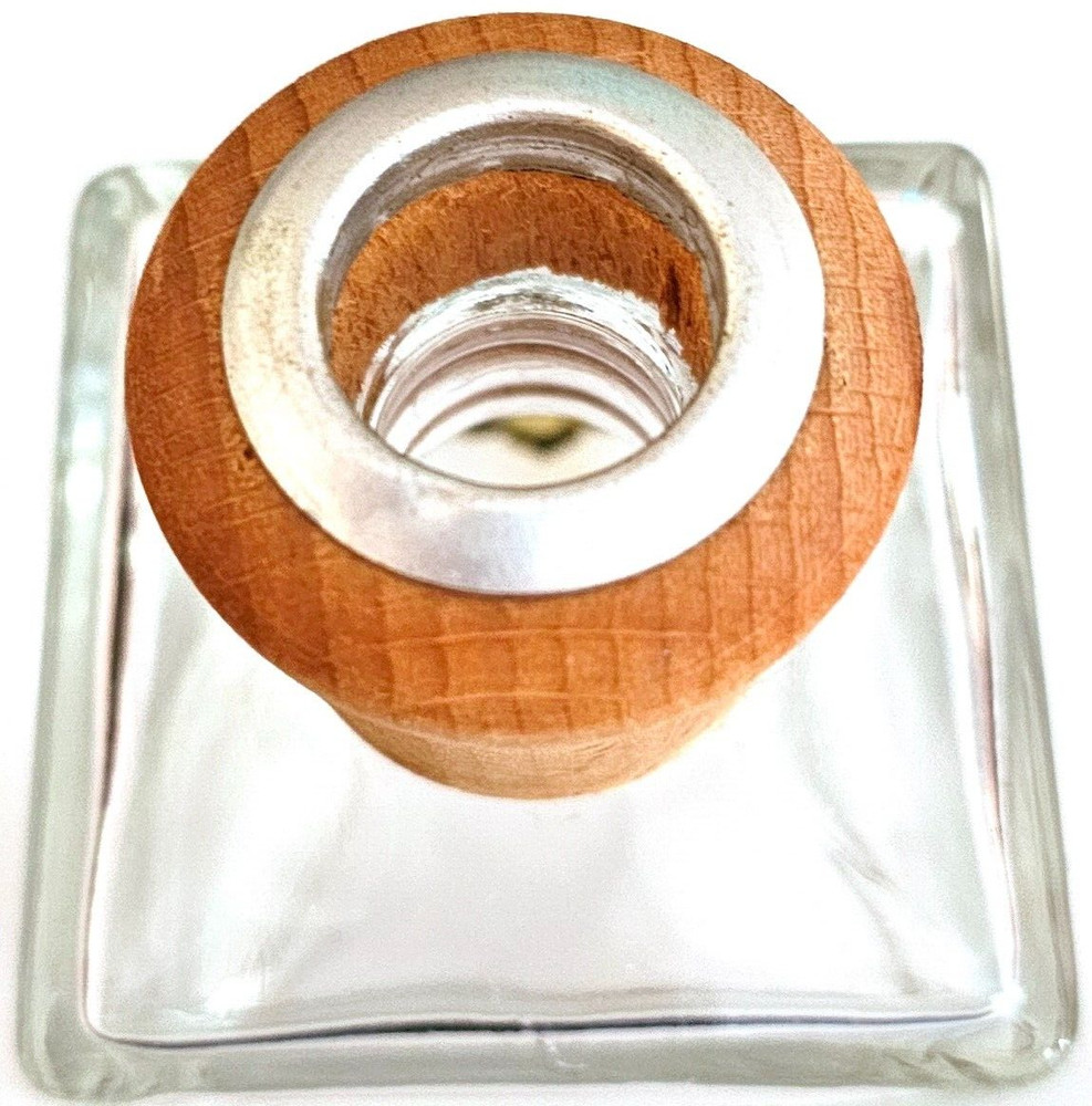 Very Nice Fleur-de-lis Glass Incense Stick Holder