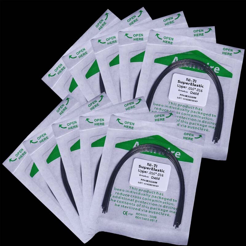 10XDental Heat Thermal Activated Rectangular Orthodontic Arch Wire 016*016 Upper