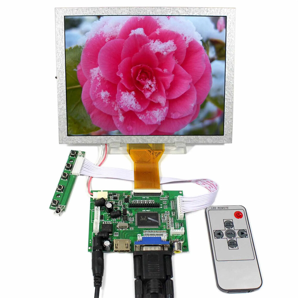 DVI VGA HD LCD Controller Board With 8inch EJ080NA-05A 800x600 LCD Screen