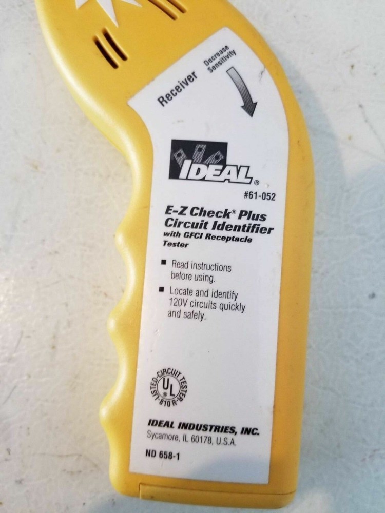 Ideal Industries ND 658-1 E-Z Check Plus Circuit Identifier USED WORKING