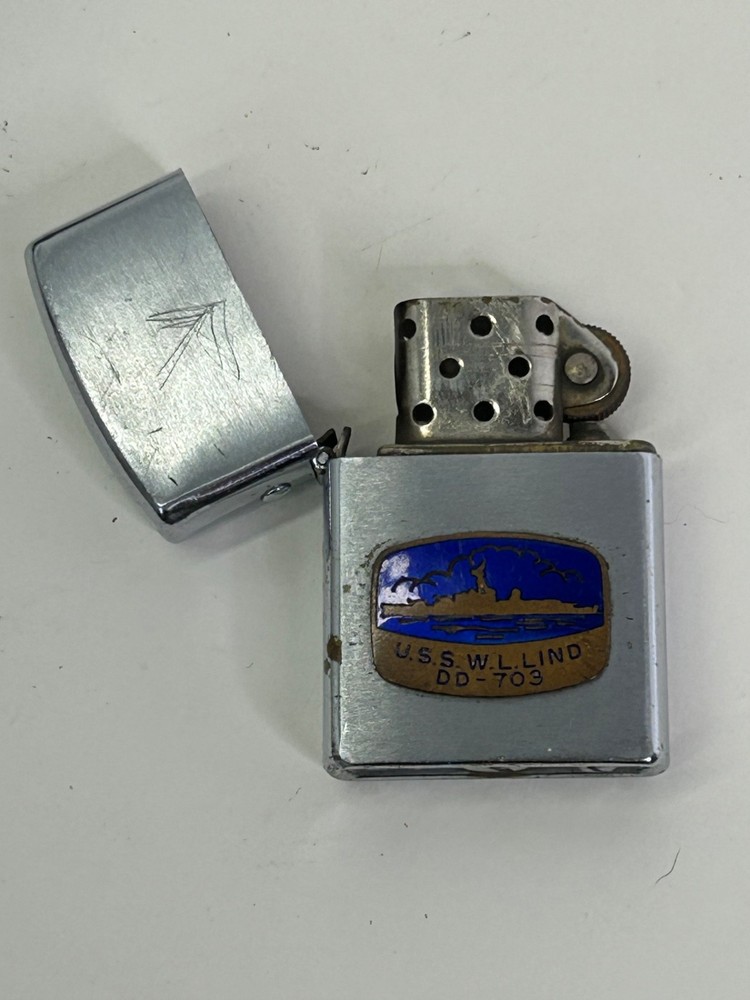 Vintage USS Wallace L. Lind DD-703 Beta Lighter