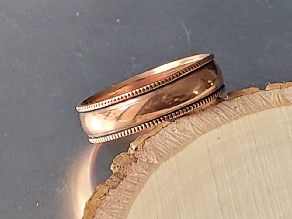 Solid Pure Copper Minimalist Healing Ring, Handmade, Unisex, Band Ring