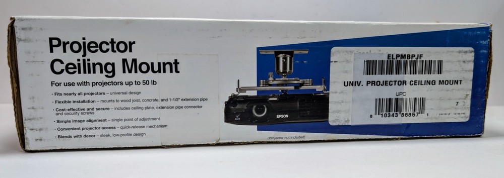 Open Box Peerless Universal Projector Ceiling Mount ELPMBPJF