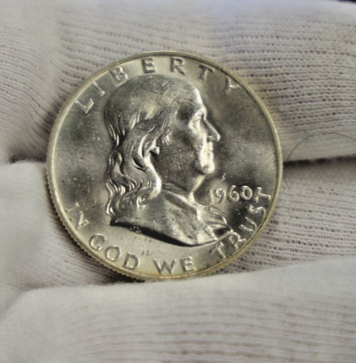 1960 D US Franklin Half 50c Nice Unc