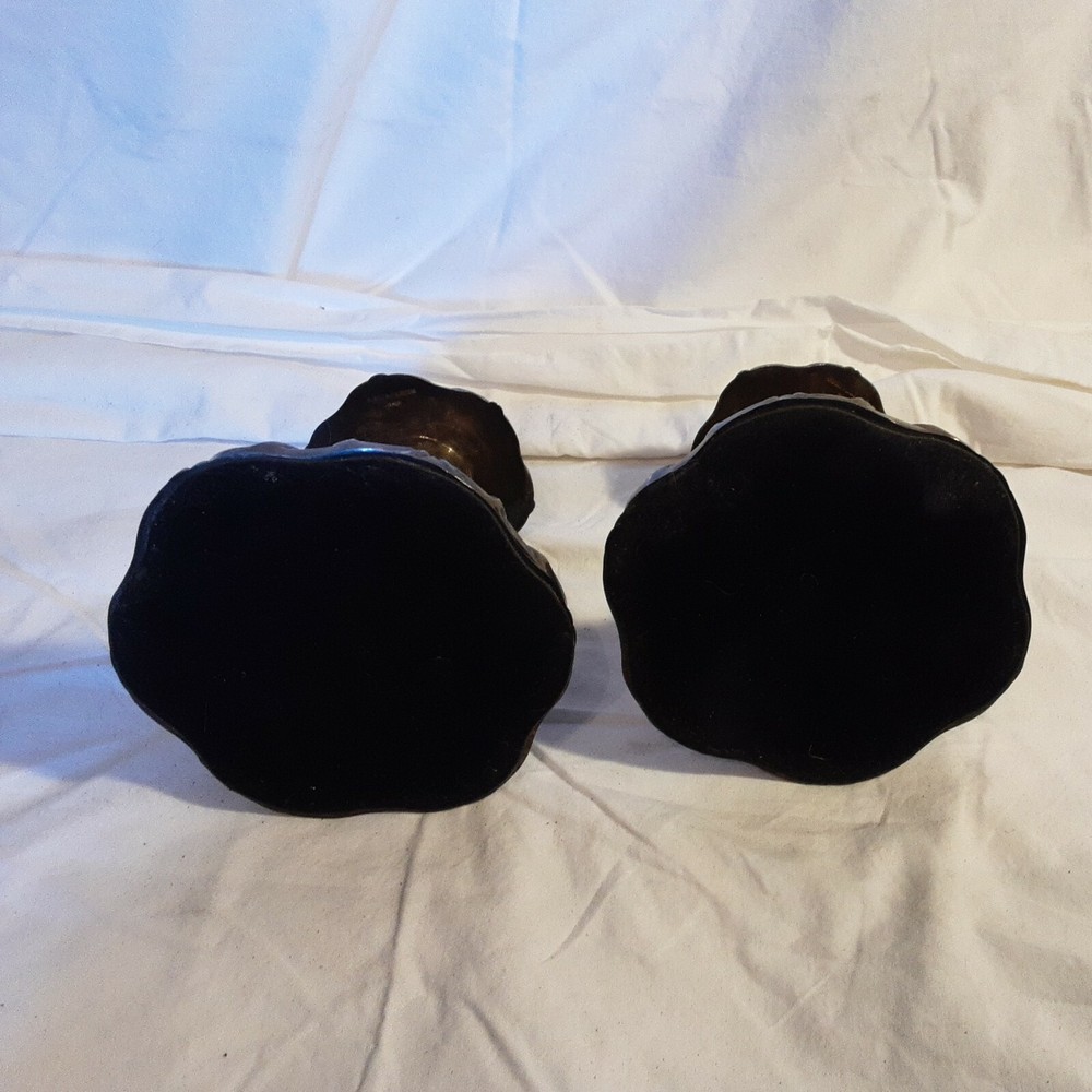 Pair REED & BARTON Weighted Candlesticks Candle Holders Made in Italy