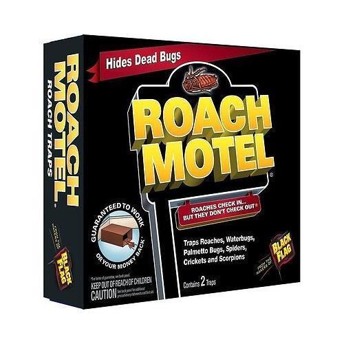 Black Flag Roach Motel Cockroach Killer Bait Covered Glue Trap 2 Count