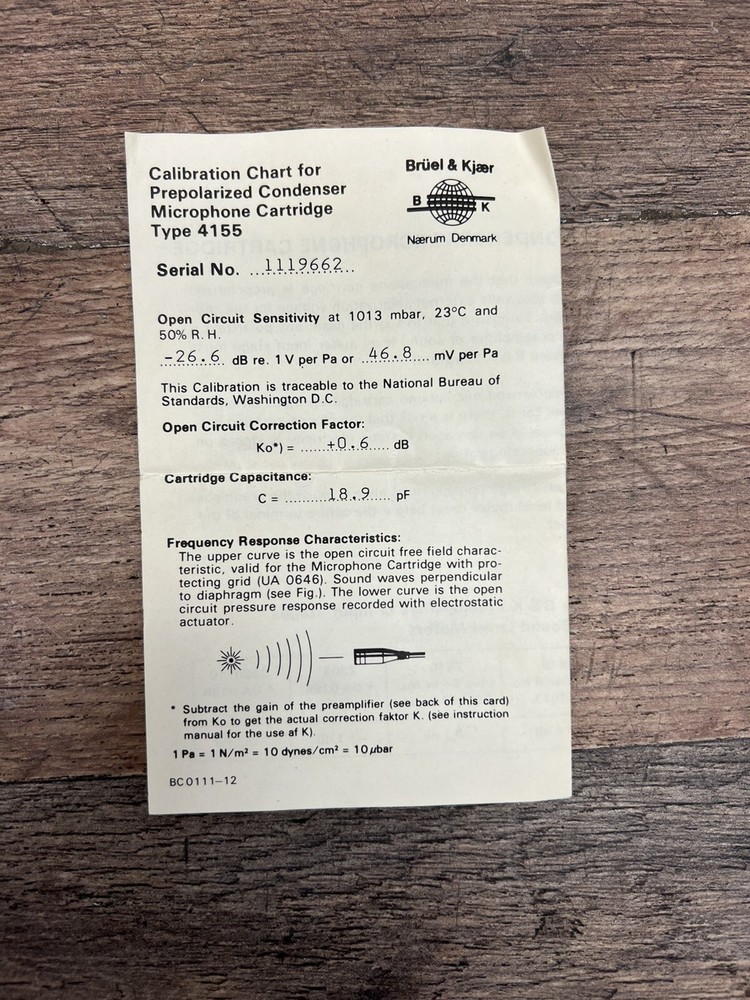 Bruel & Kjaer Microphone 4155