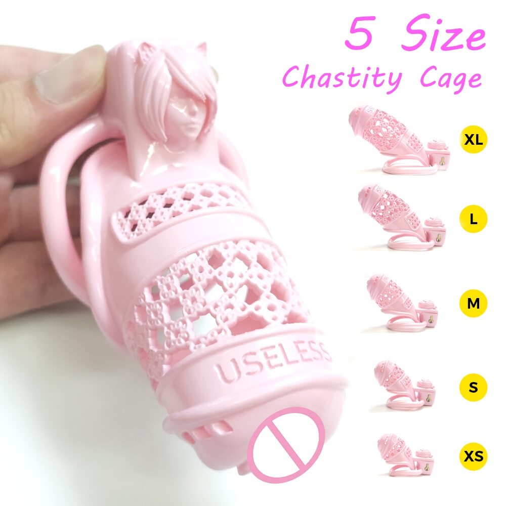 Small Cage Sissy Male Chastity Devices Cage Binding Lock Peni Rings