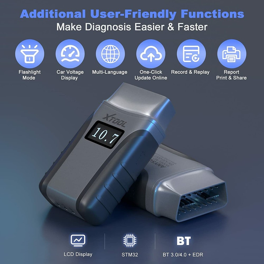 🔥XTOOL A30D V2.0 Diagnostic Tool OBD2 Scanner All System 19+Resets Code Reader