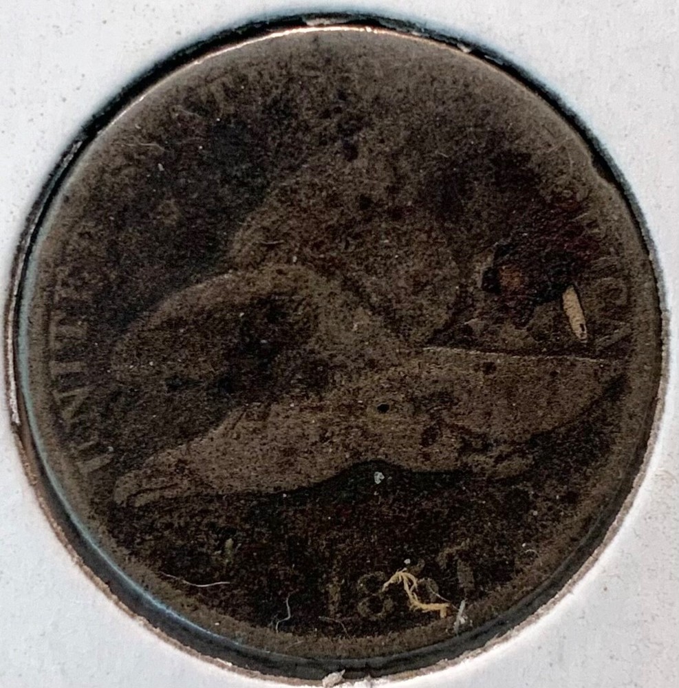 1857 United States Flying Eagle Cent 1c