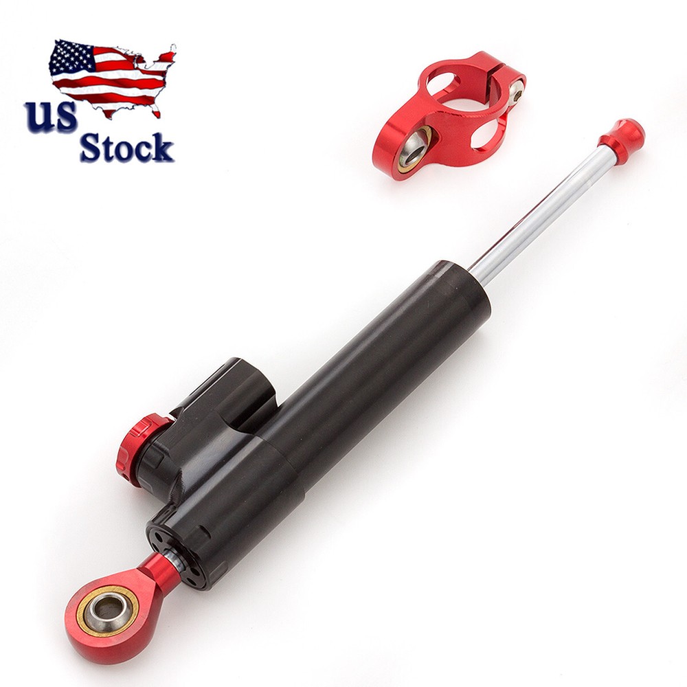 US For Yamaha CNC Motorcycle Steering Damper Stabilizer Linear Reversed Black